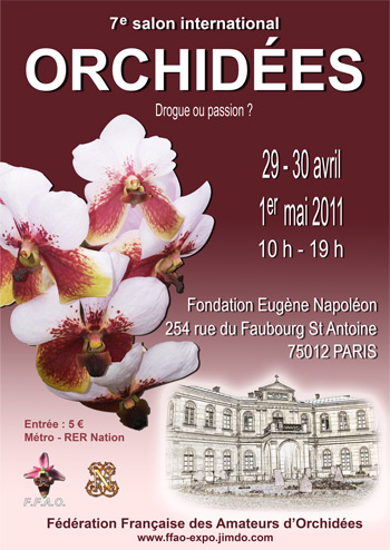 Affiche exposition d'Orchides FFAO de Paris 2011
